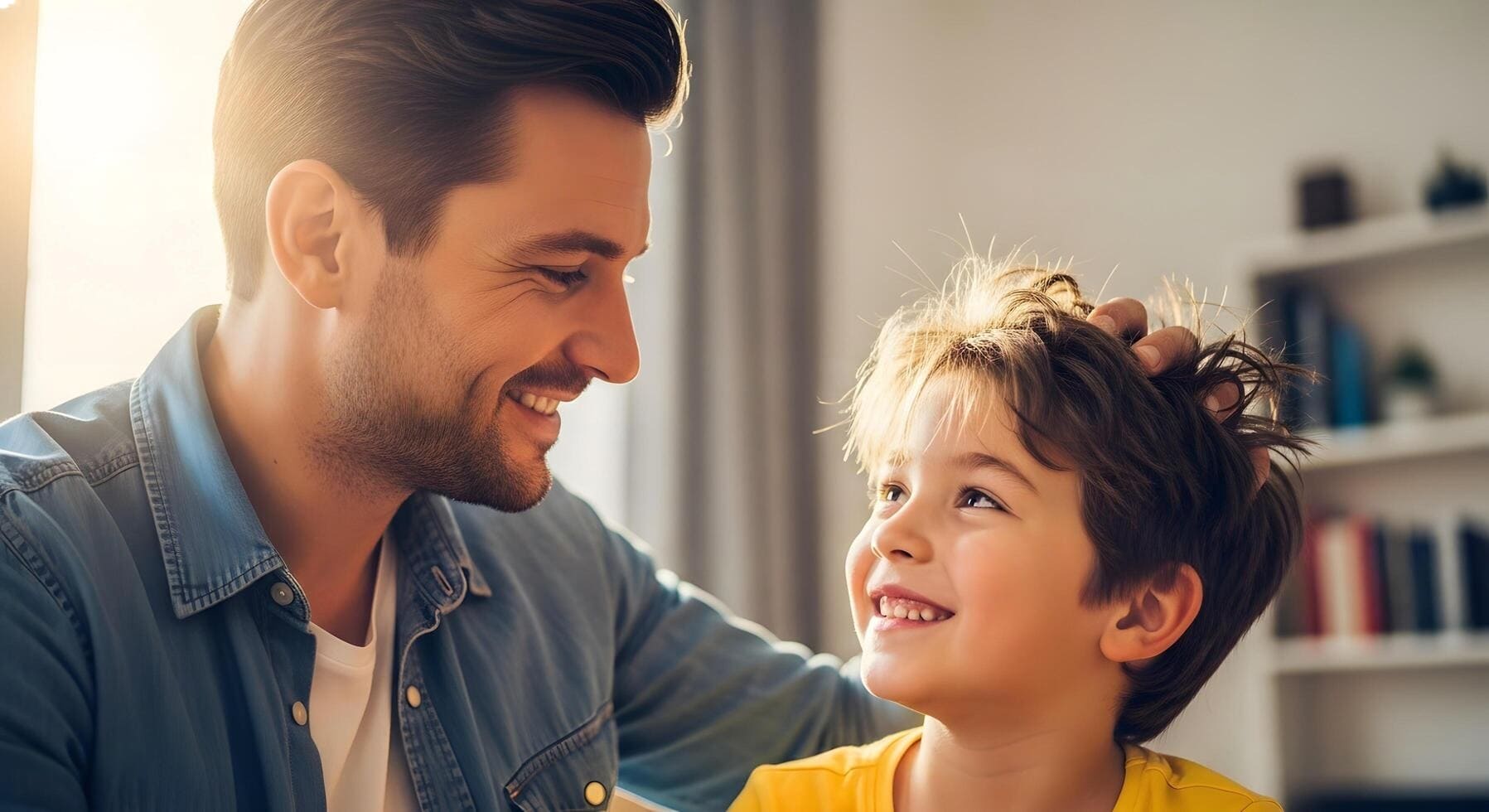 Father enjoying a vacation with his son